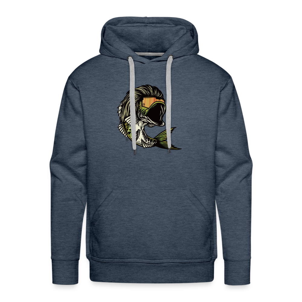 Bass Mullet Premium Hoodie - heather denim