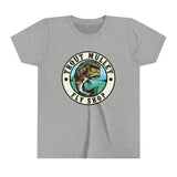 Trout Mullet Fly Shop Badge Youth Tee