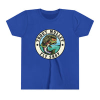 Trout Mullet Fly Shop Badge Youth Tee