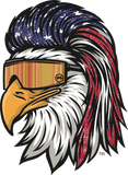 Eagle Mullet USA Boat Decals (Mirrored 2-Pack Set)