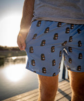 Duck Mullet Men's Swim Trunks - Blue