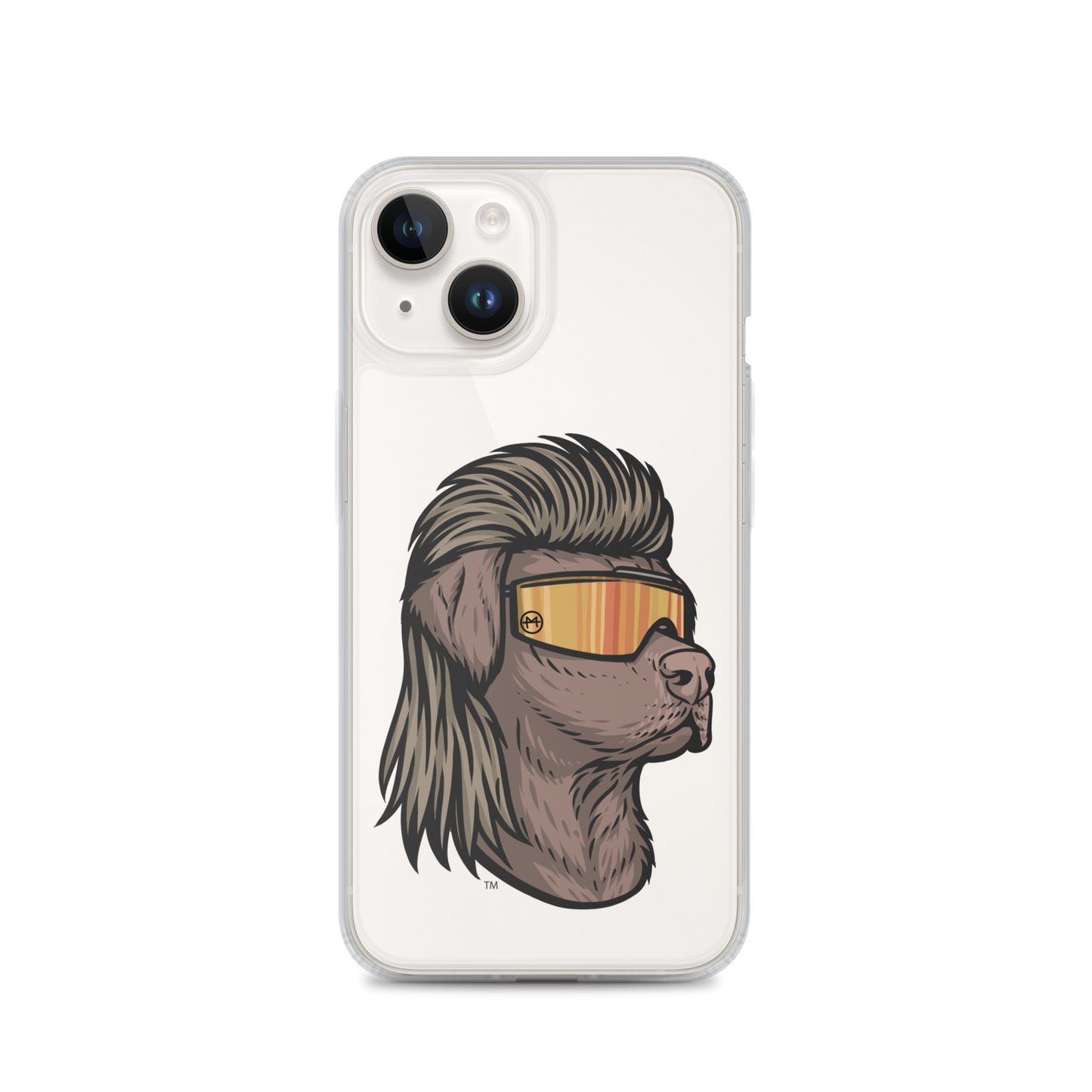 Chocolate Lab Mullet iPhone Case - Clear