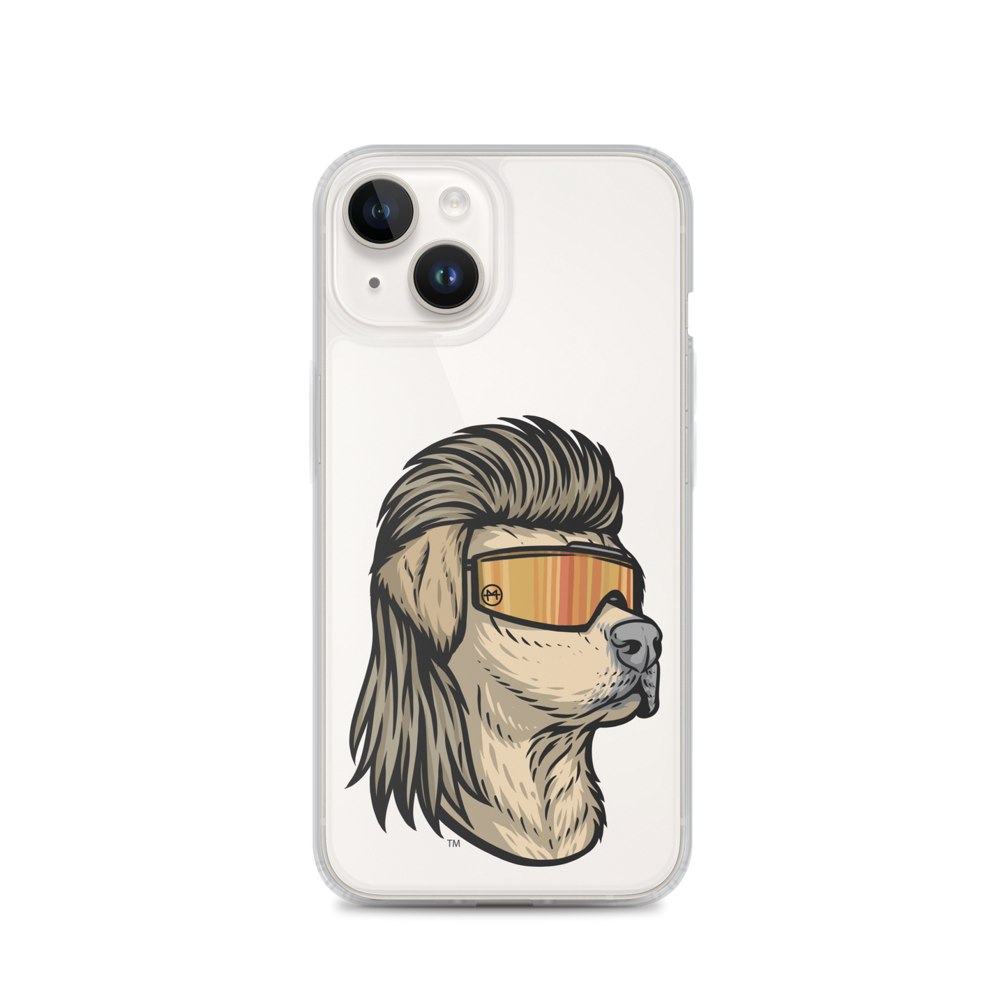 Yellow Lab Mullet iPhone Case - Clear