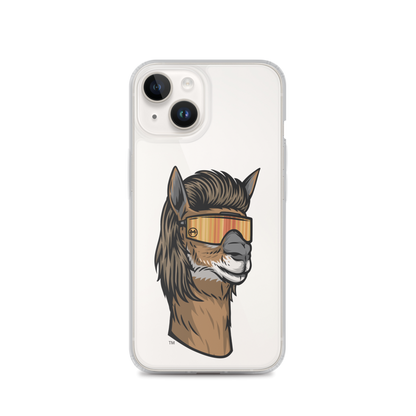 Llama Mullet iPhone Case - Clear