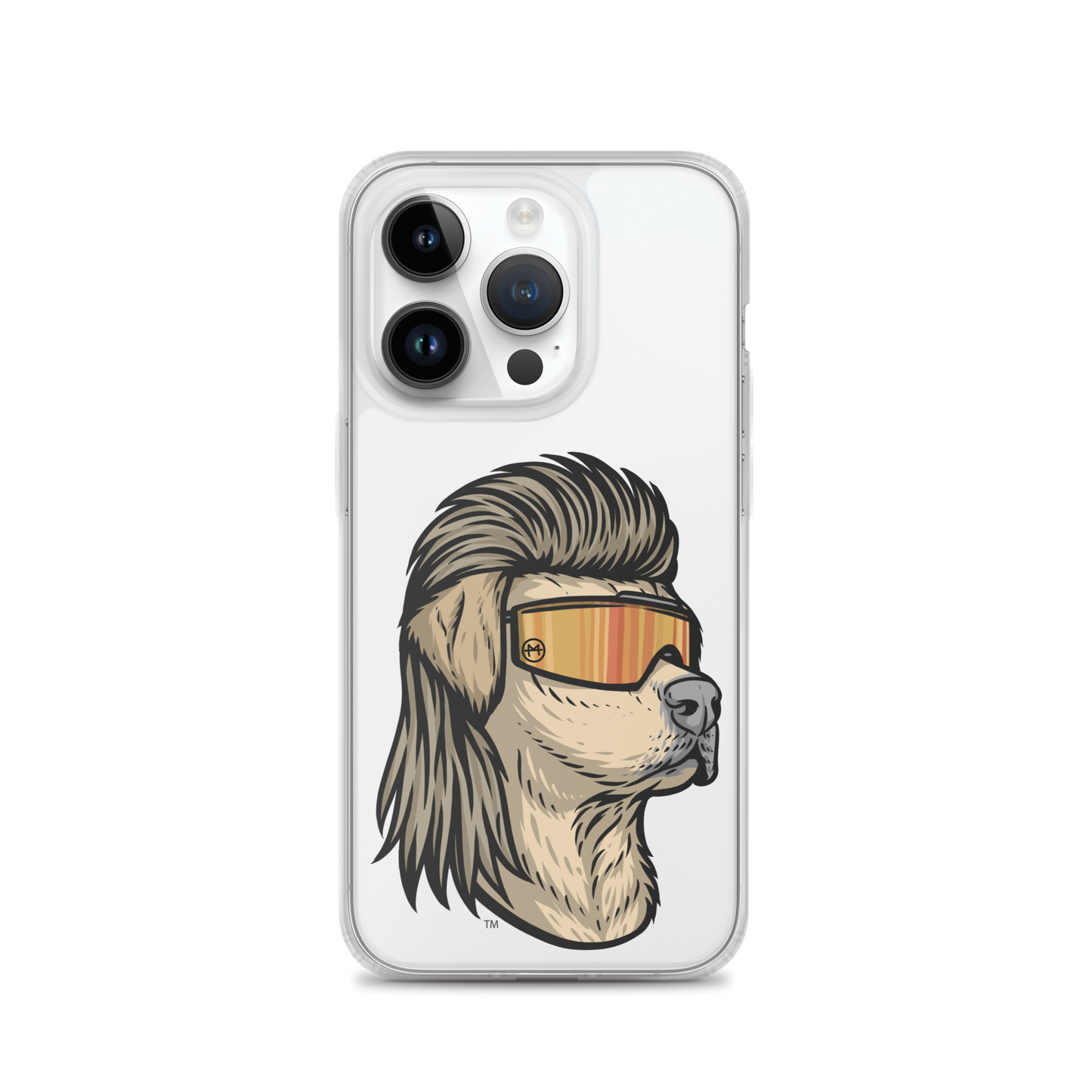 Yellow Lab Mullet iPhone Case - Clear