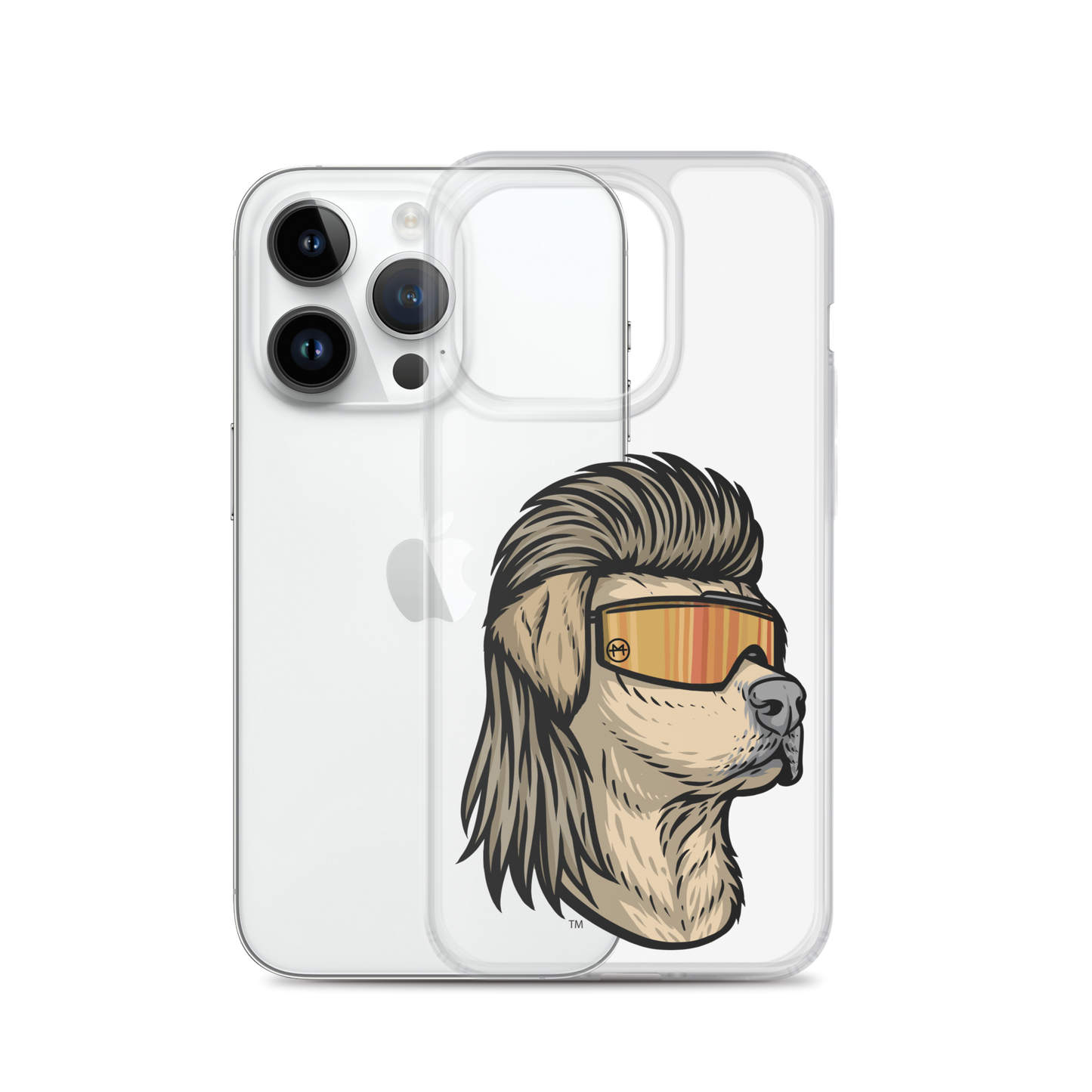 Yellow Lab Mullet iPhone Case - Clear