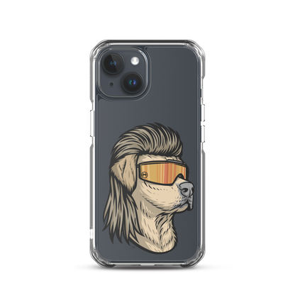 Yellow Lab Mullet iPhone Case - Clear