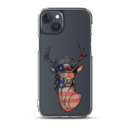 Deer Mullet USA 2.0 iPhone Case - Clear
