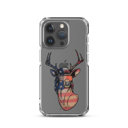 Deer Mullet USA 2.0 iPhone Case - Clear