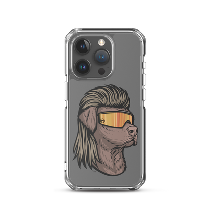 Chocolate Lab Mullet iPhone Case - Clear