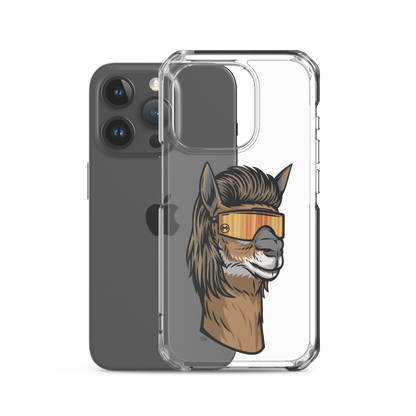 Llama Mullet iPhone Case - Clear