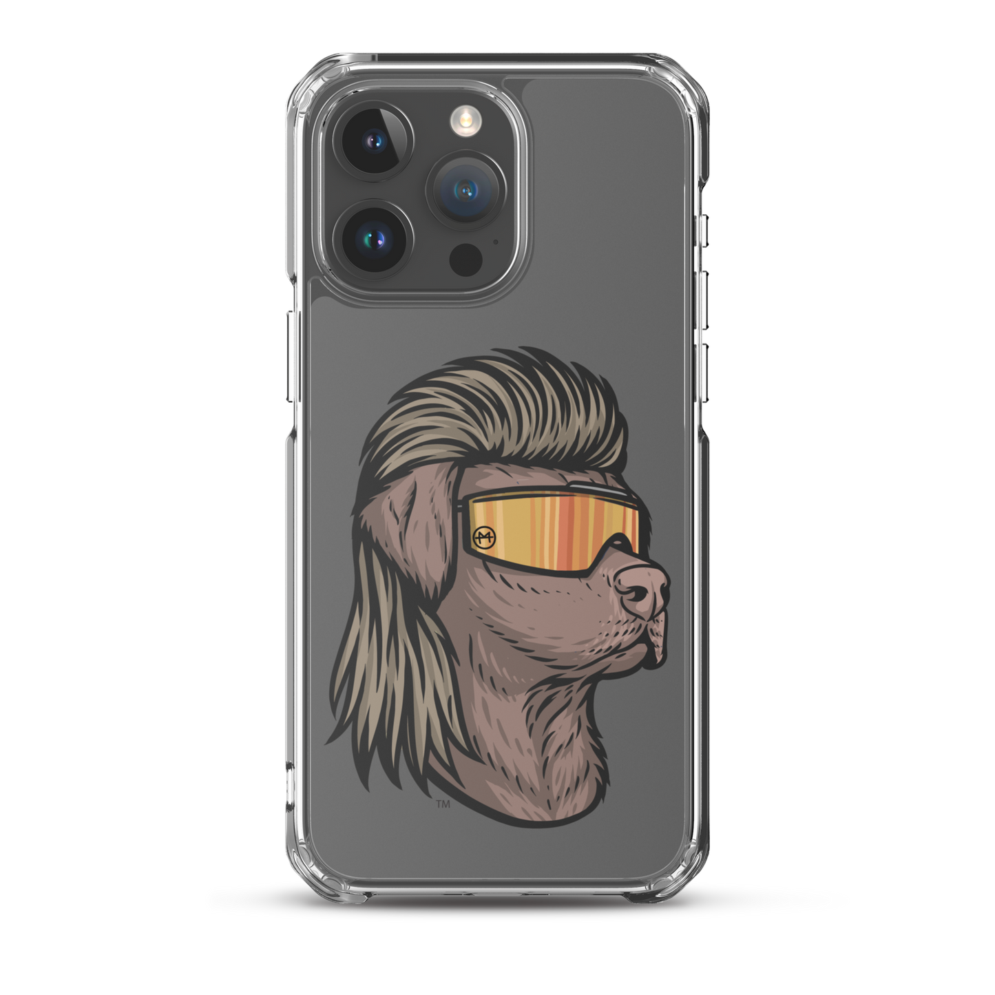 Chocolate Lab Mullet iPhone Case - Clear