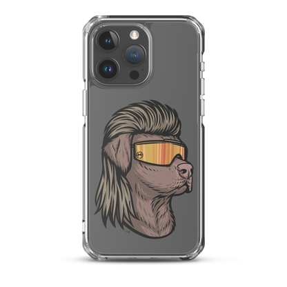Chocolate Lab Mullet iPhone Case - Clear