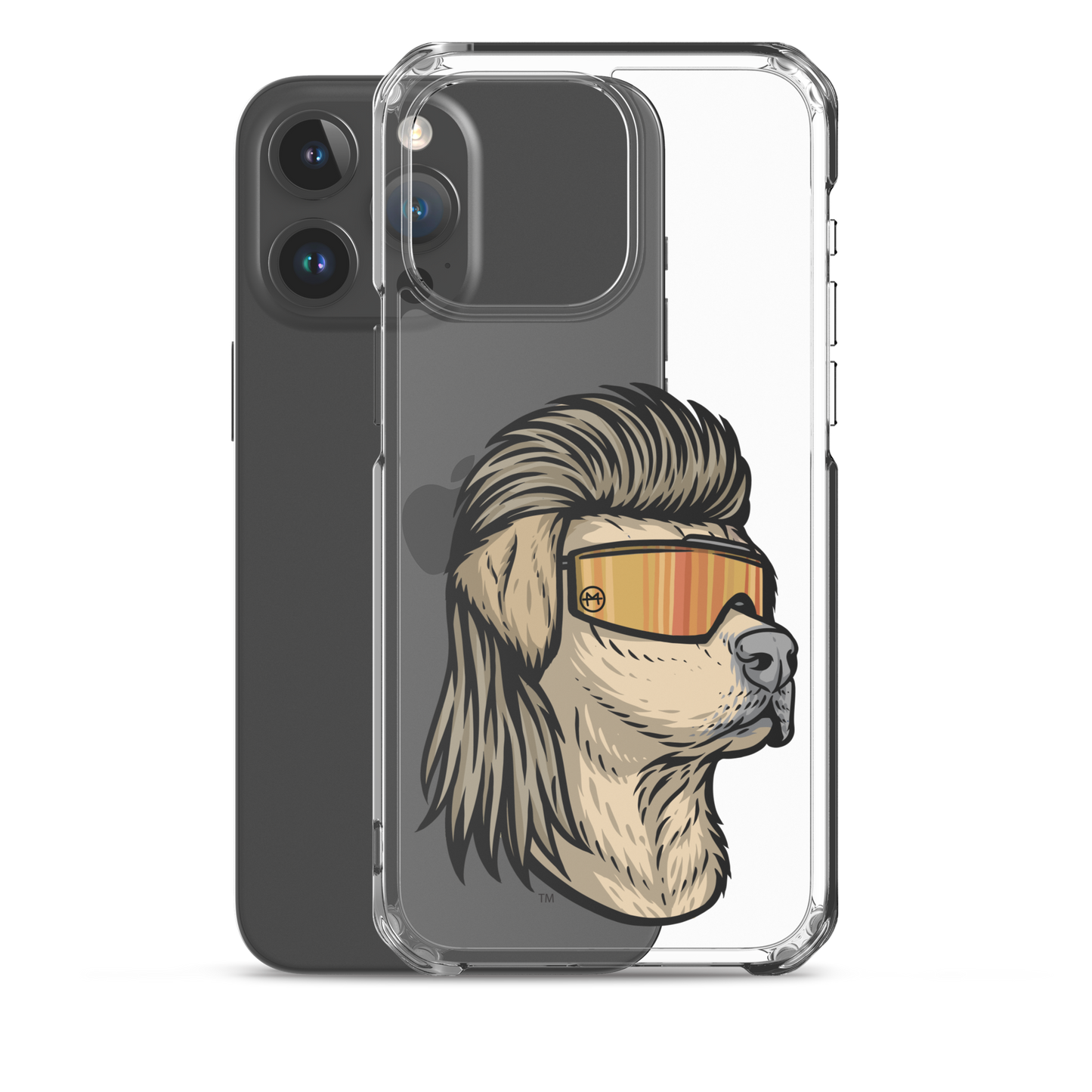 Yellow Lab Mullet iPhone Case - Clear