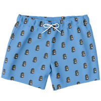 Duck Mullet Men's Swim Trunks - Blue