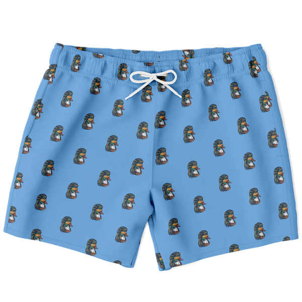 Duck Mullet Men s Swim Trunks Blue