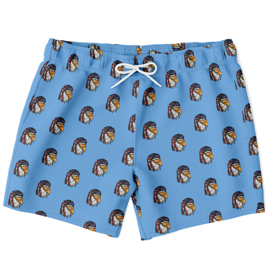 Eagle Mullet USA Swim Trunks - Blue