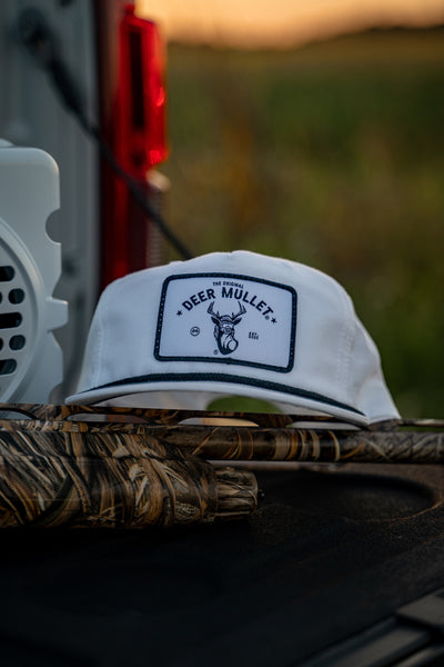 Deer Mullet Brand Rope Hat - White/Black – The Original Deer