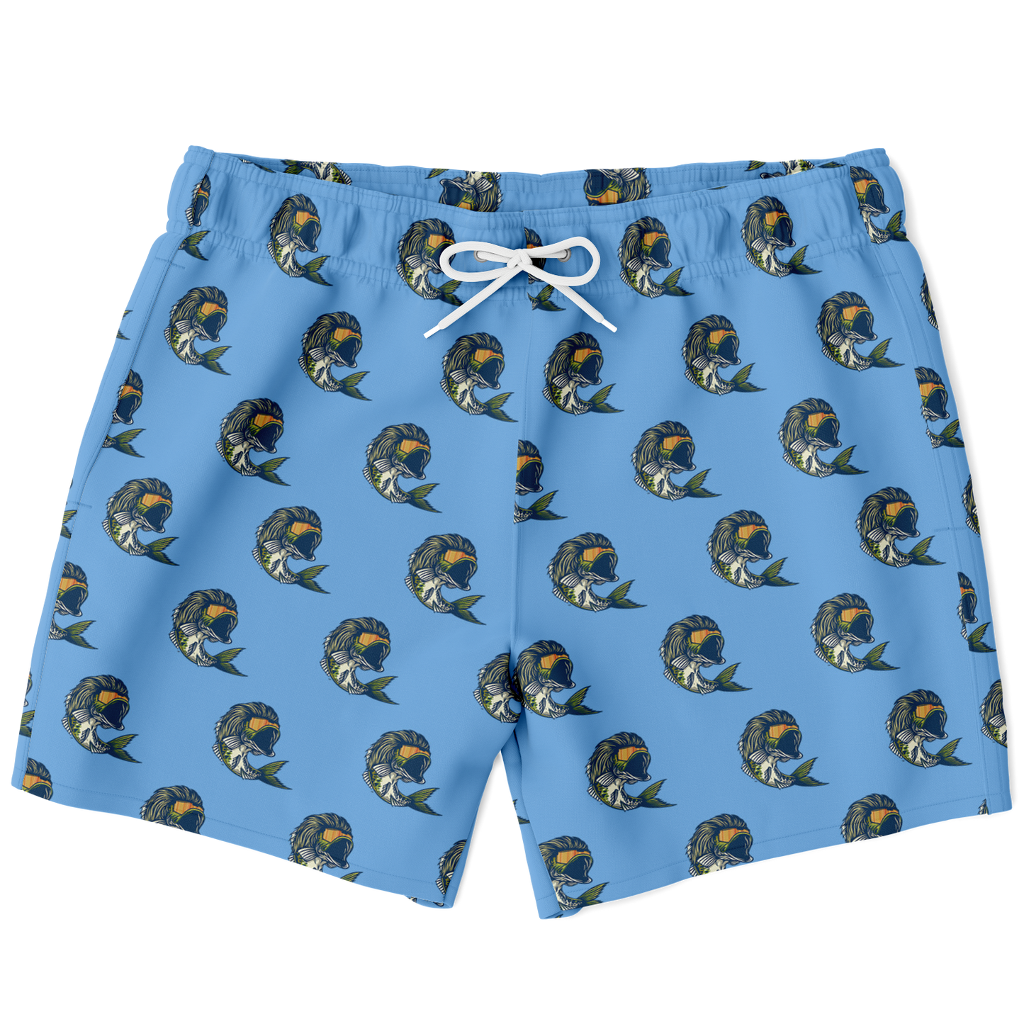 Bass Mullet Men's Swim Trunks - Blue