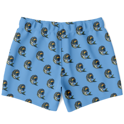 Bass Mullet Men's Swim Trunks - Blue