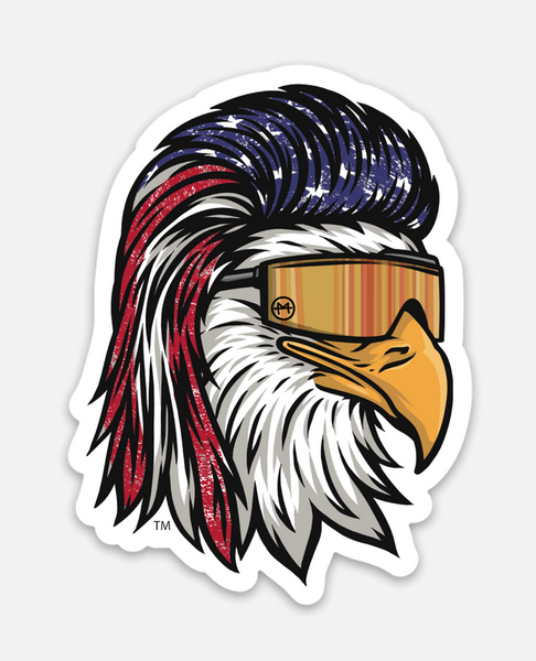 Eagle Mullet USA Sticker