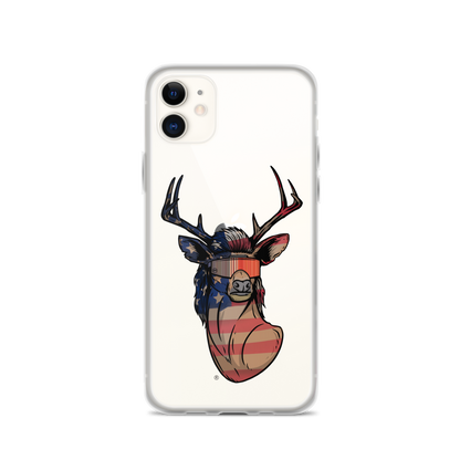 Deer Mullet USA 2.0 iPhone Case - Clear