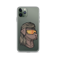 Chocolate Lab Mullet iPhone Case - Clear