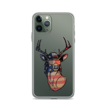 Deer Mullet USA 2.0 iPhone Case - Clear