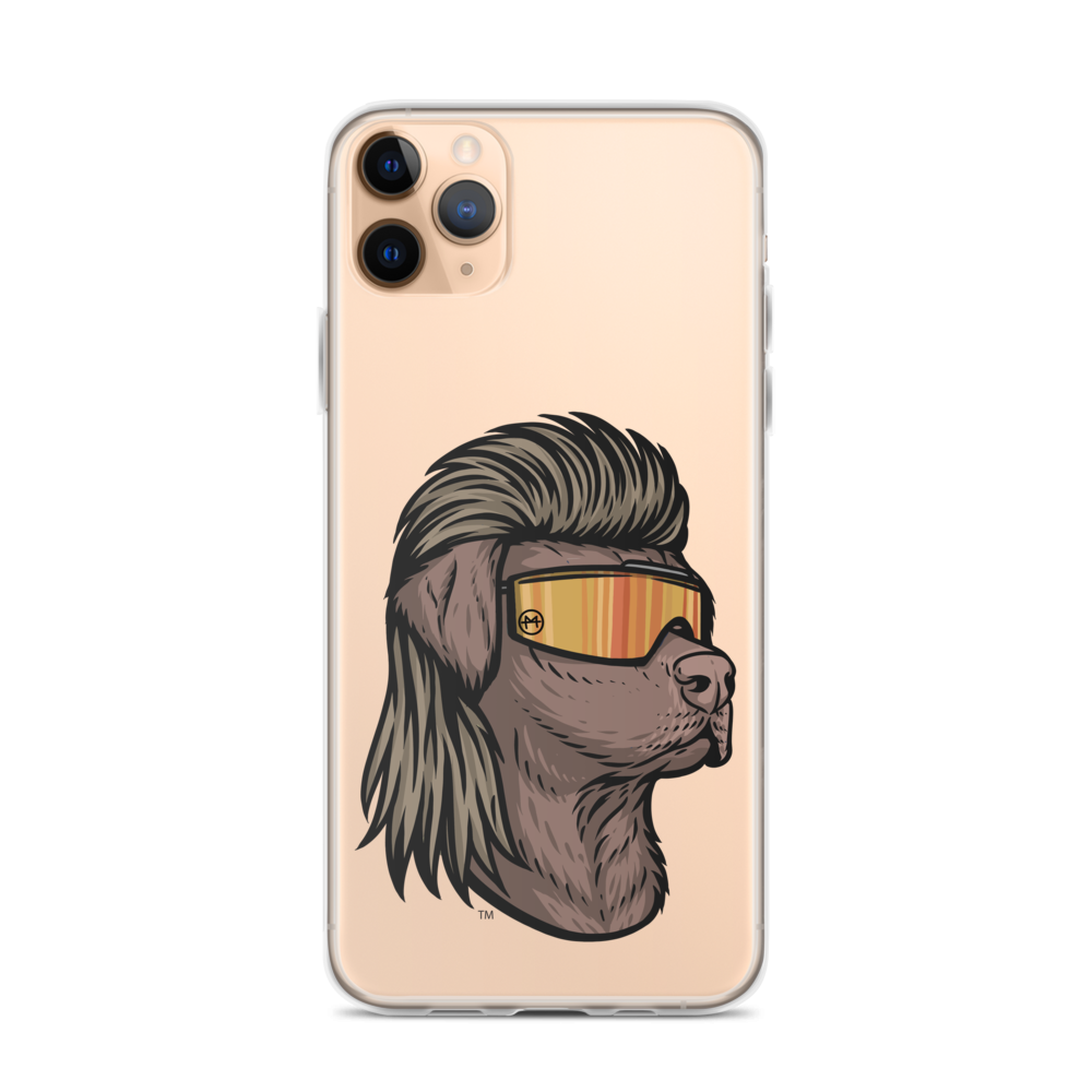 Chocolate Lab Mullet iPhone Case - Clear