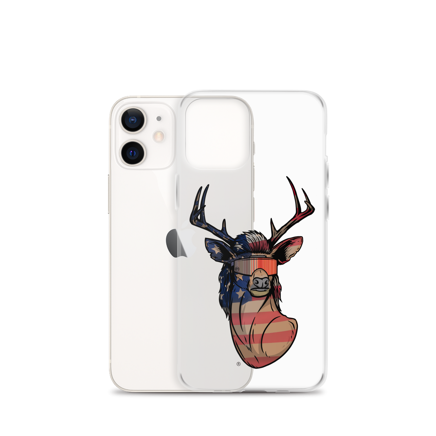 Deer Mullet USA 2.0 iPhone Case - Clear