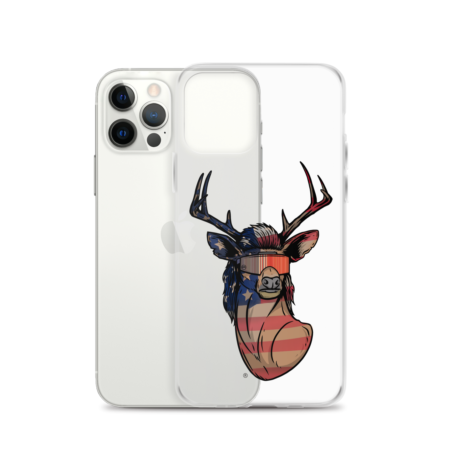 Deer Mullet USA 2.0 iPhone Case - Clear