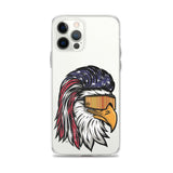 Eagle Mullet USA iPhone Case - Clear