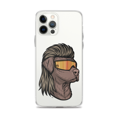 Chocolate Lab Mullet iPhone Case - Clear