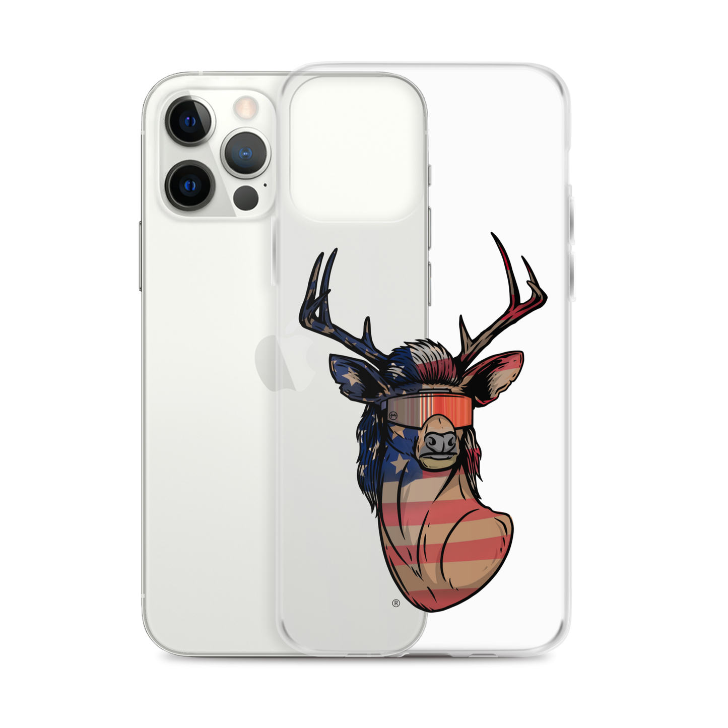 Deer Mullet USA 2.0 iPhone Case - Clear