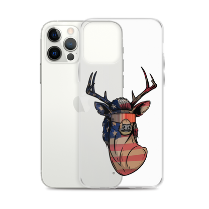 Deer Mullet USA 2.0 iPhone Case - Clear