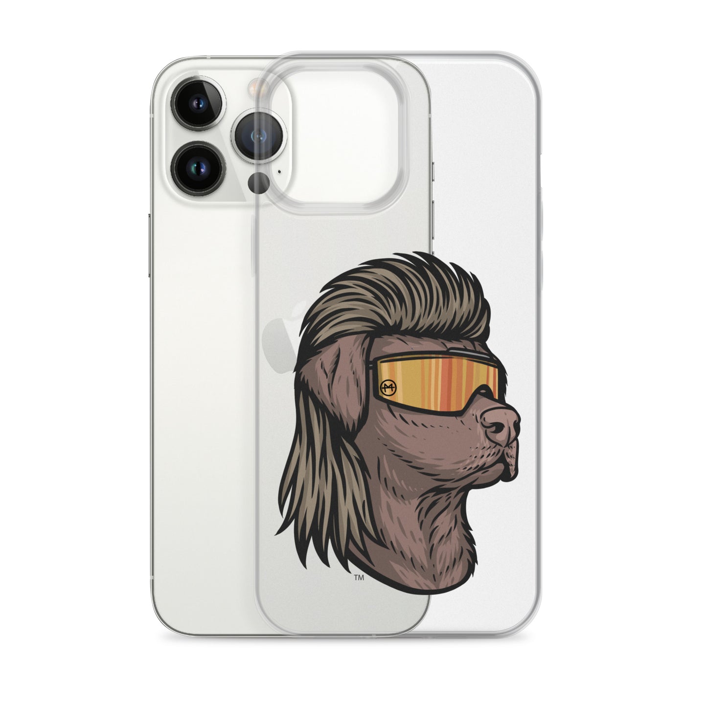 Chocolate Lab Mullet iPhone Case - Clear