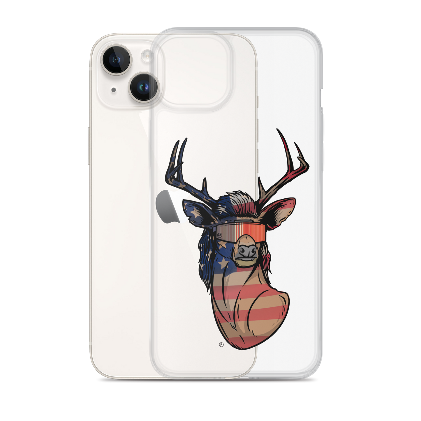 Deer Mullet USA 2.0 iPhone Case - Clear