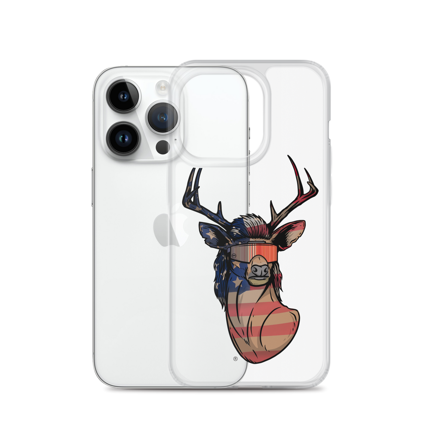 Deer Mullet USA 2.0 iPhone Case - Clear