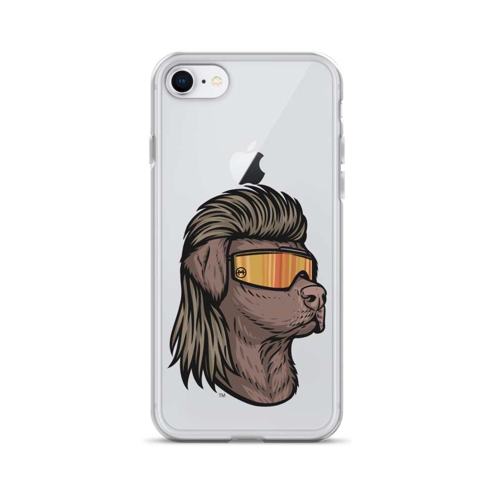 Chocolate Lab Mullet iPhone Case - Clear