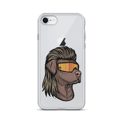 Chocolate Lab Mullet iPhone Case - Clear