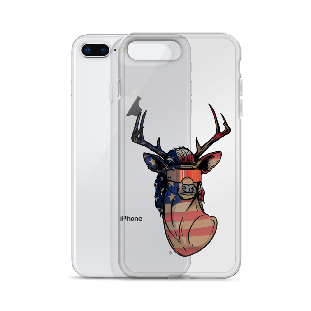 Deer Mullet USA 2.0 iPhone Case - Clear