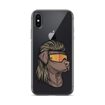 Chocolate Lab Mullet iPhone Case - Clear