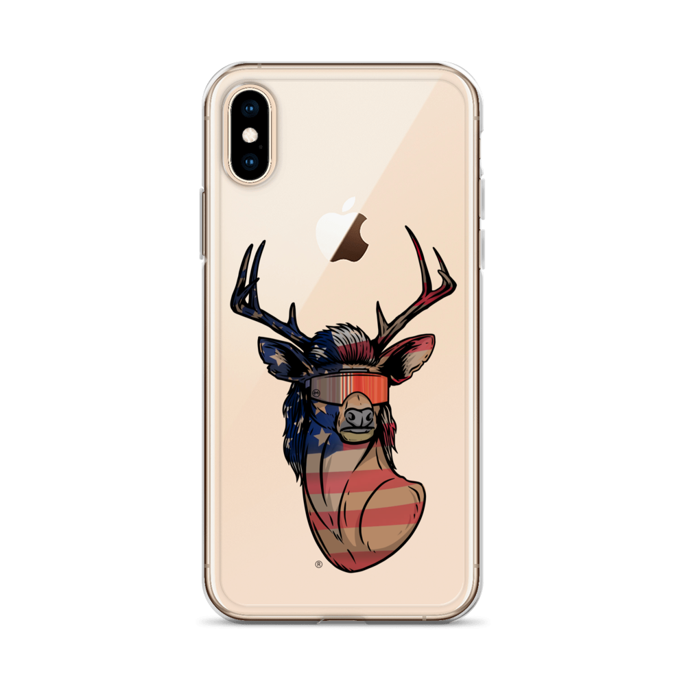 Deer Mullet USA 2.0 iPhone Case - Clear