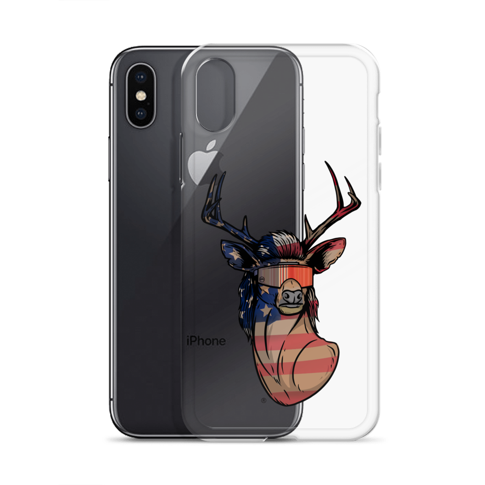 Deer Mullet USA 2.0 iPhone Case - Clear