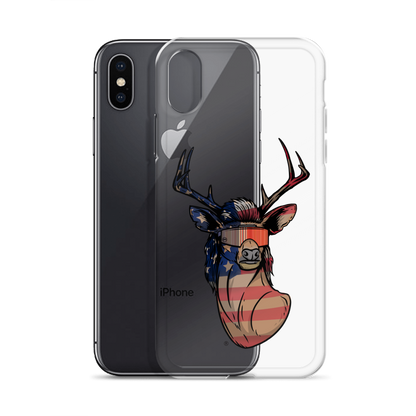 Deer Mullet USA 2.0 iPhone Case - Clear