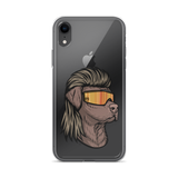 Chocolate Lab Mullet iPhone Case - Clear