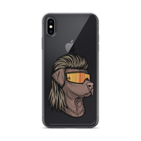 Chocolate Lab Mullet iPhone Case - Clear