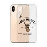 Deer Mullet Motto iPhone Case - Clear