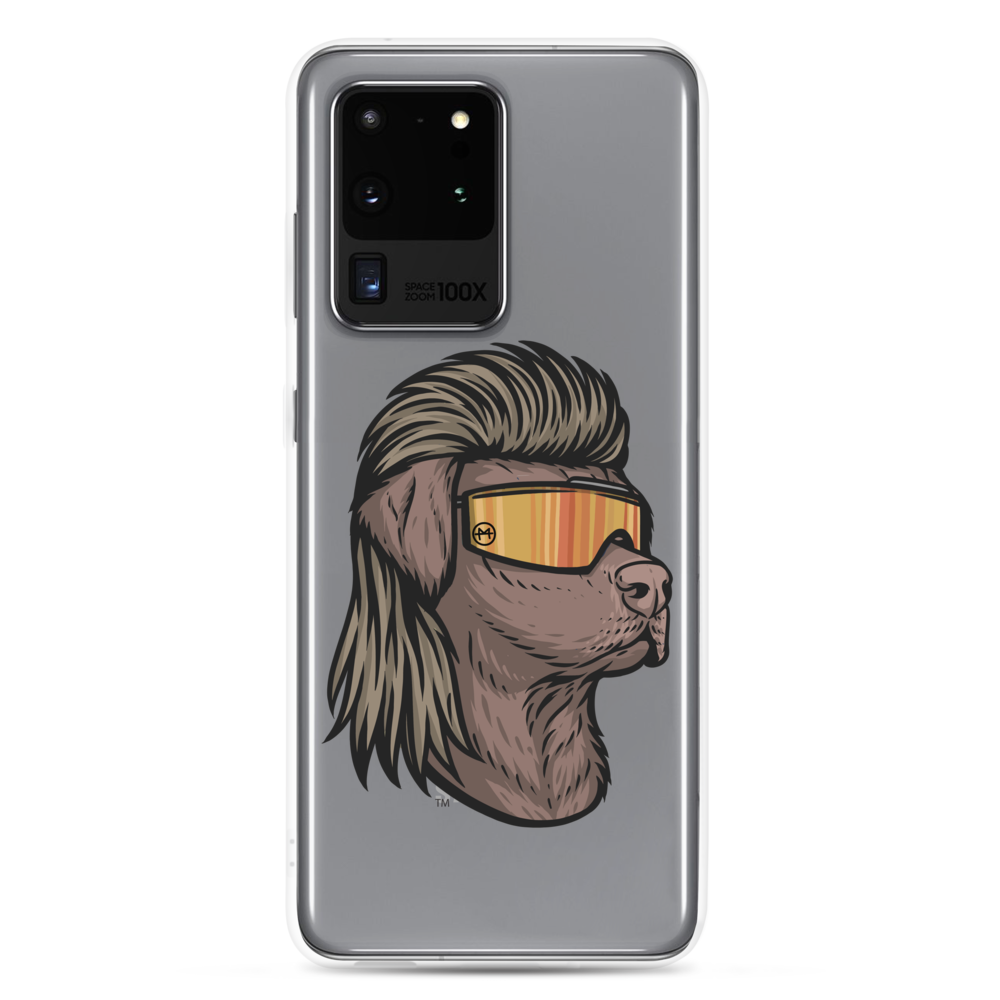Chocolate Lab Mullet Samsung Case - Clear