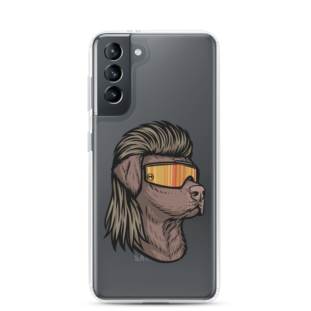 Chocolate Lab Mullet Samsung Case - Clear